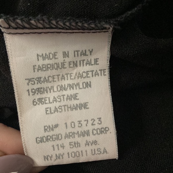 Armani Collezioni Off the Shoulder Ruffle top in Black - Picture 5 of 10